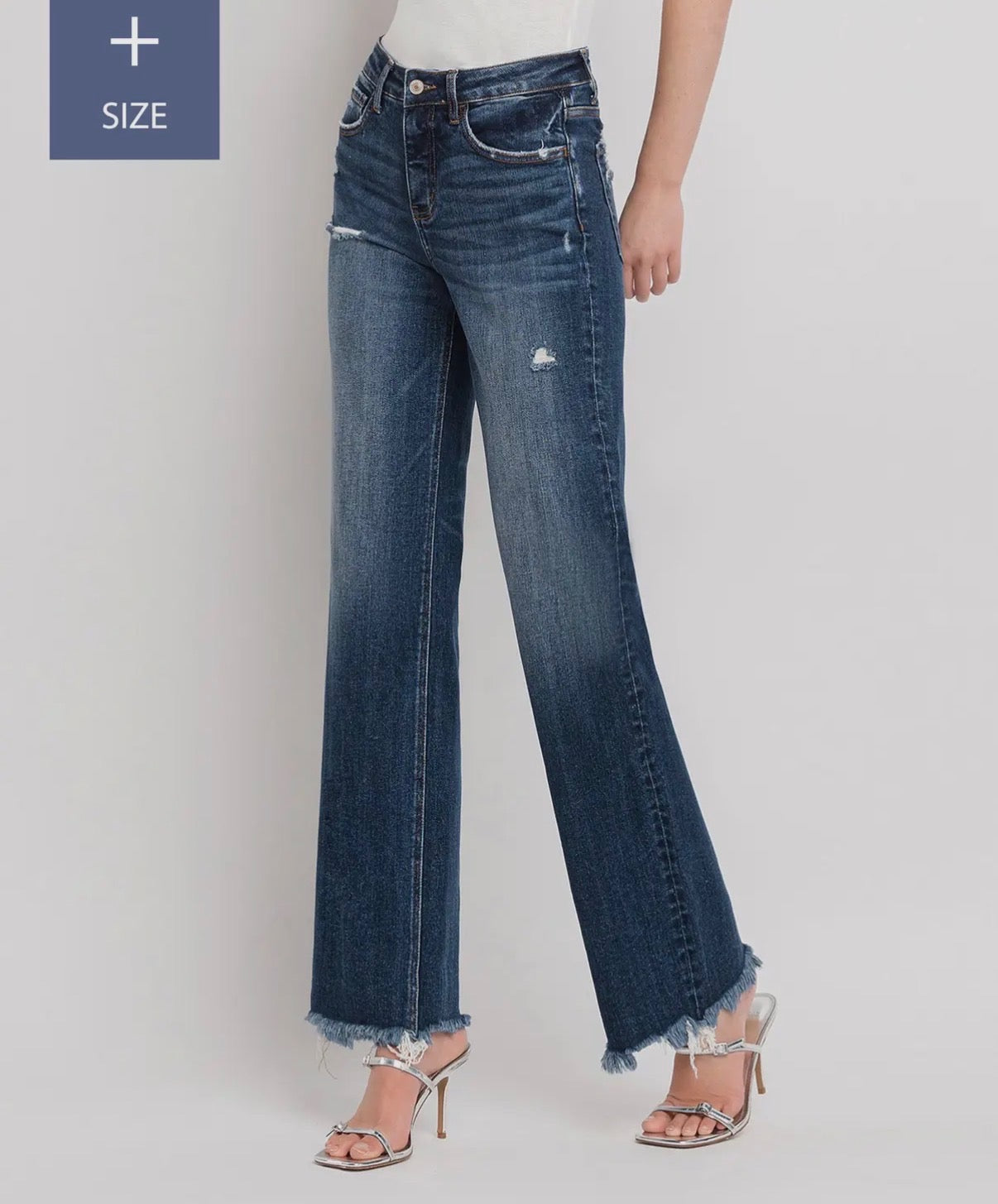 Plus Size Tummy Control High Rise Dad Jeans