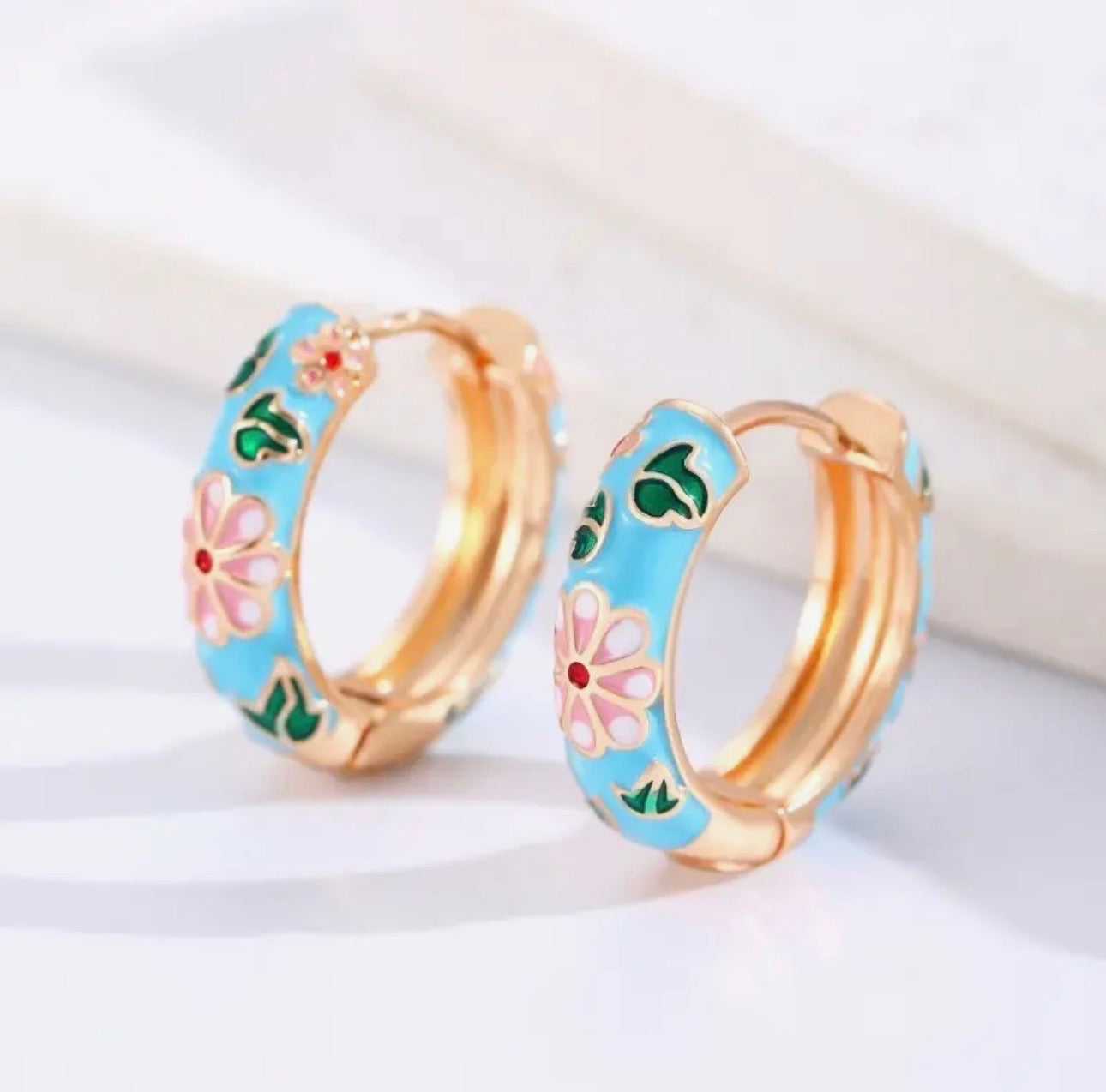 Floral Gold Earrings