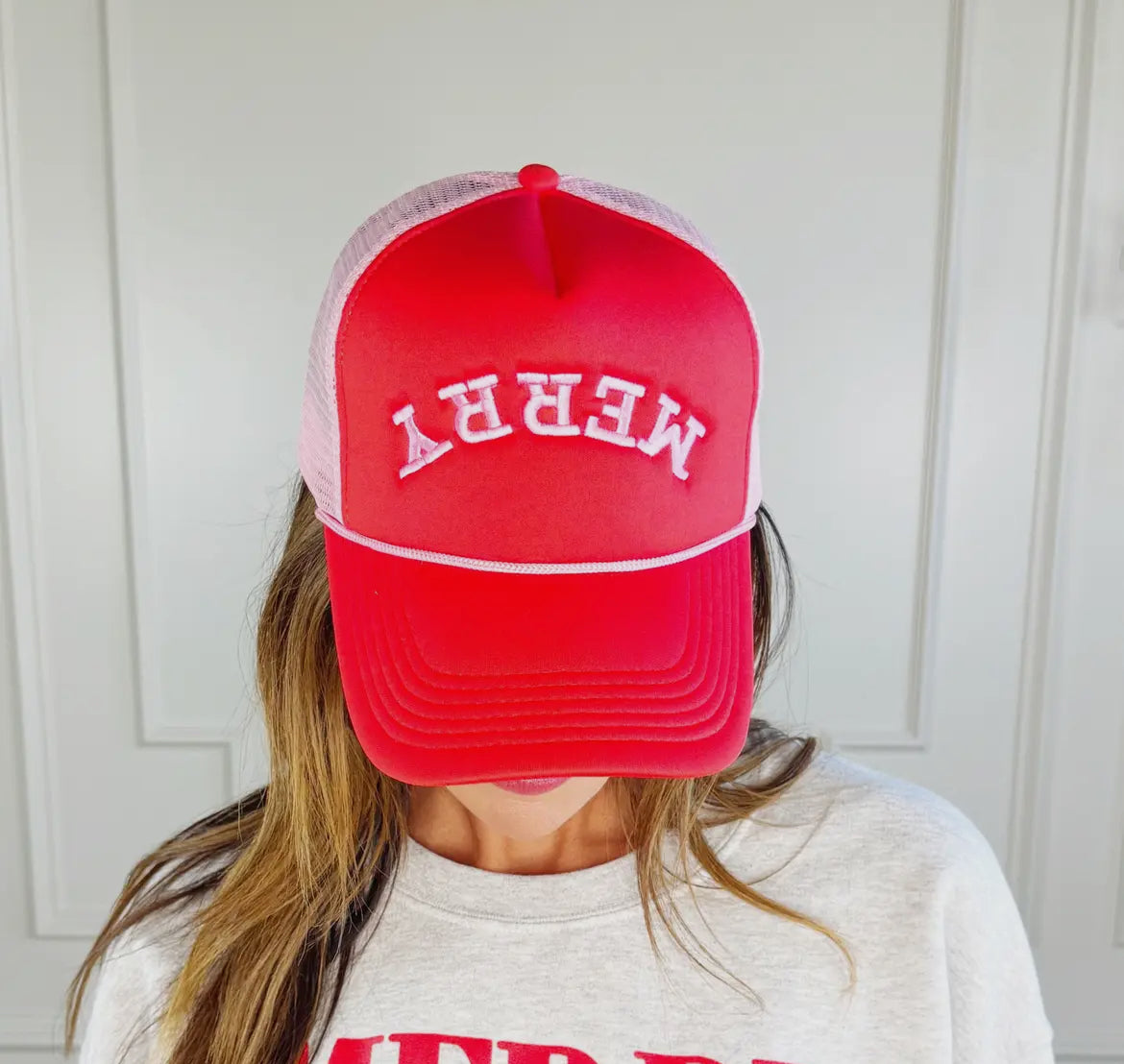 Red Upside Down Merry Hat