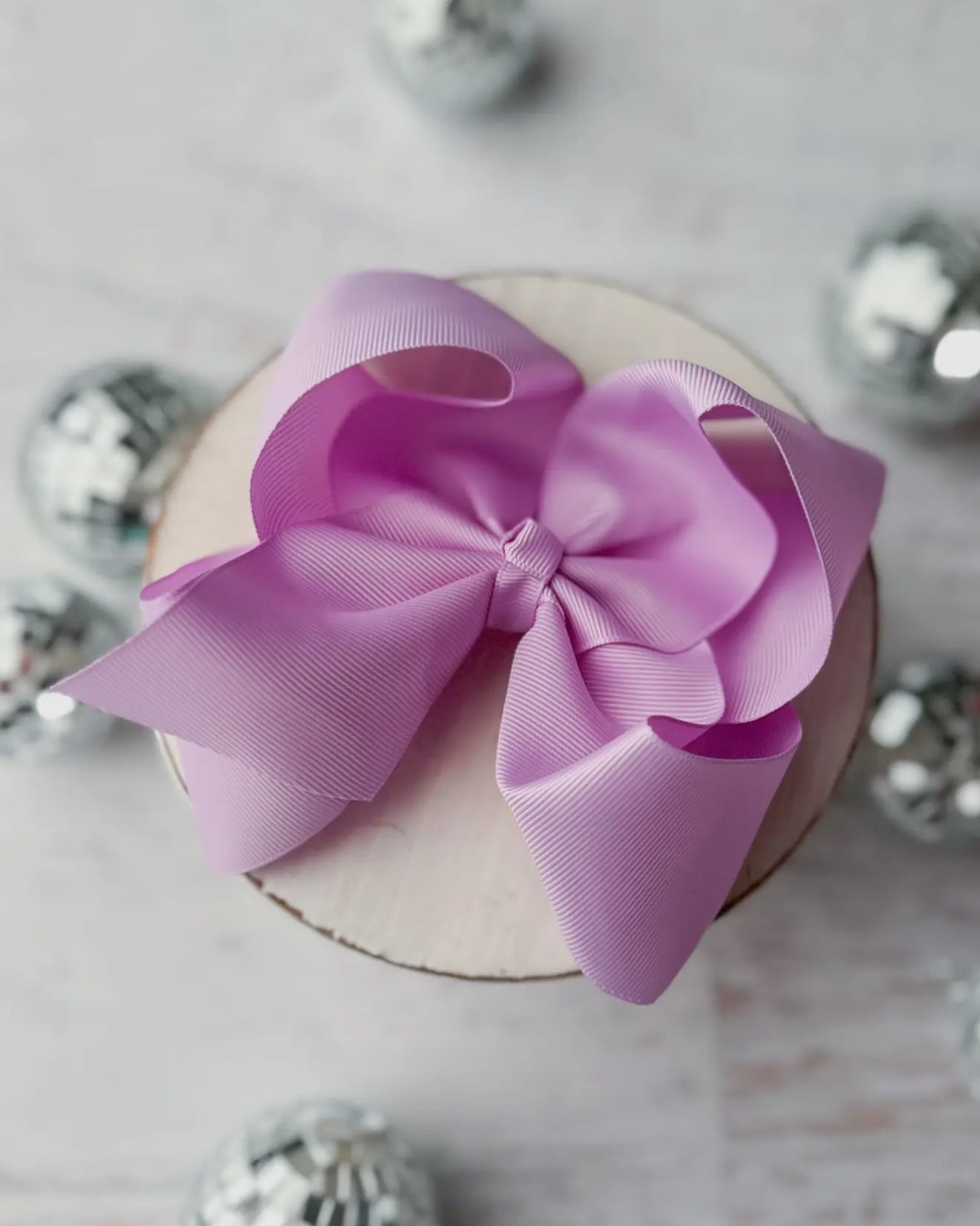 Lavender hair bow
