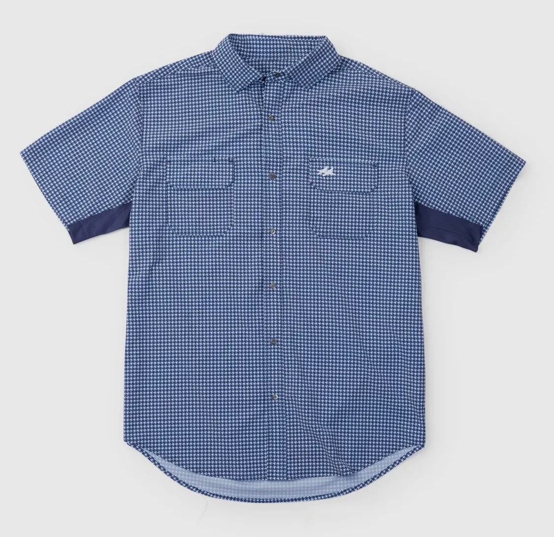Two Dove Rio Navy Houndstooth