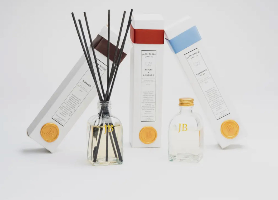 Jack Baker Home Reed Diffuser in Velvet and Sea Salt