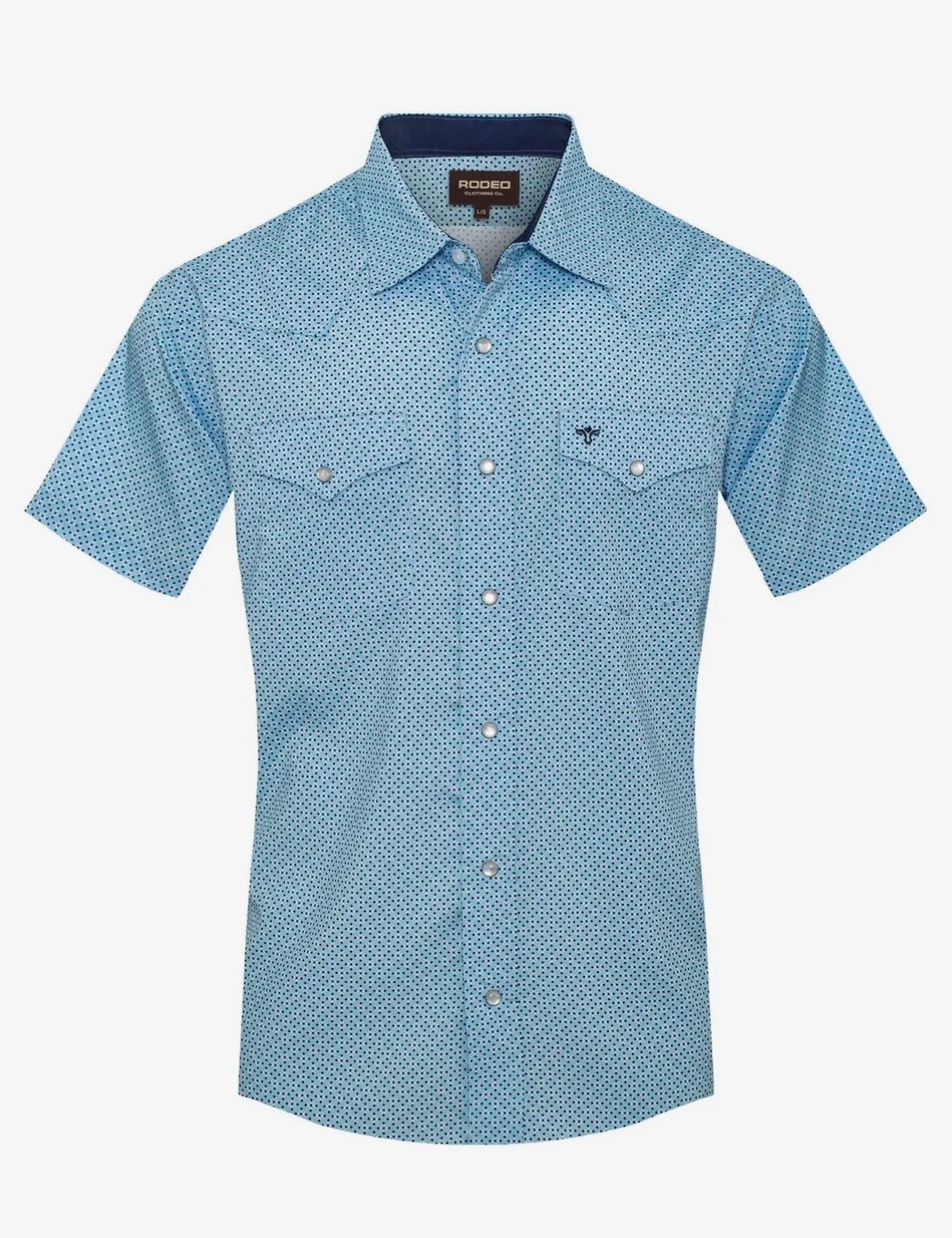 Rodeo Clothing Co Blue Pearl Button Up
