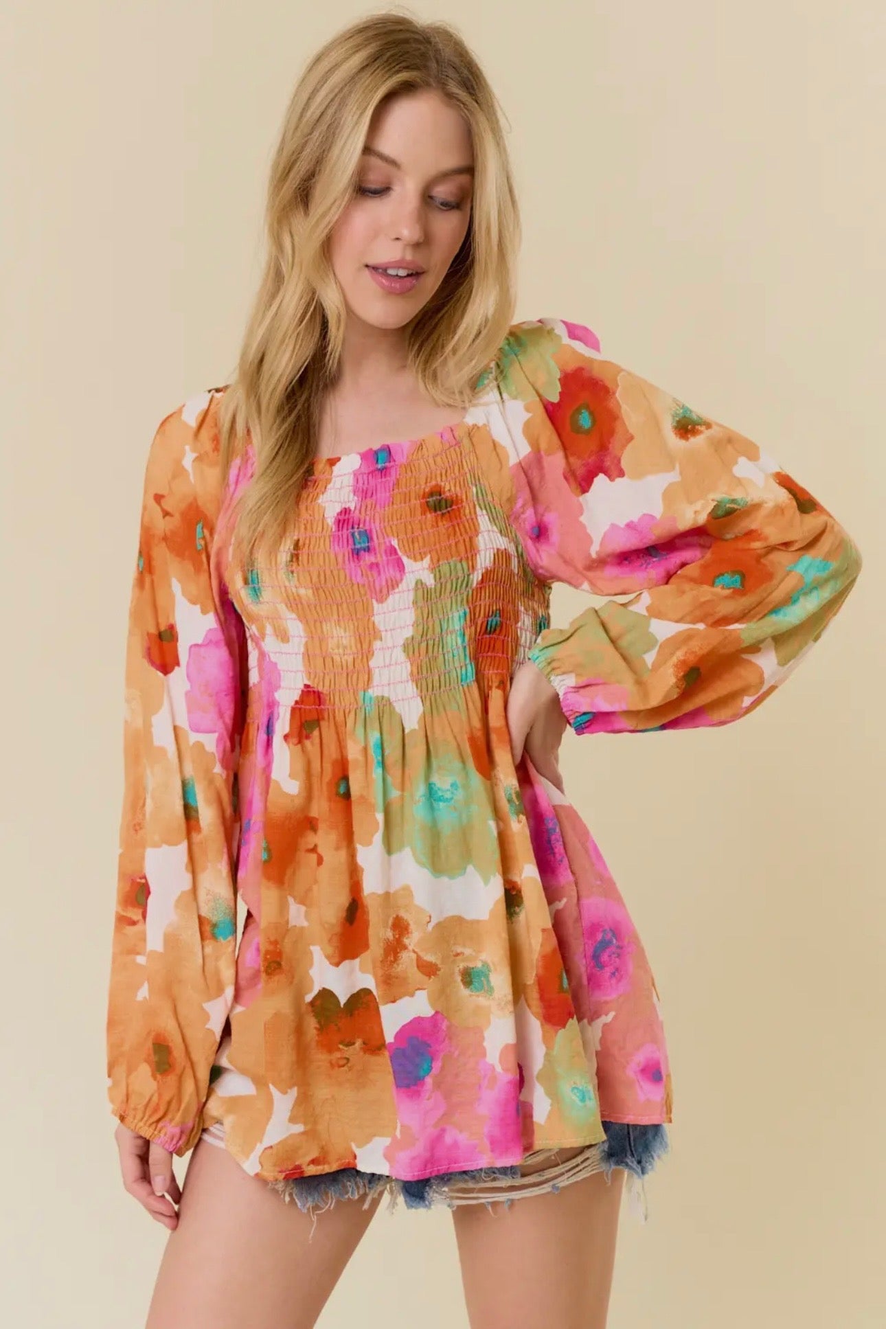 Floral Long Sleeve Top
