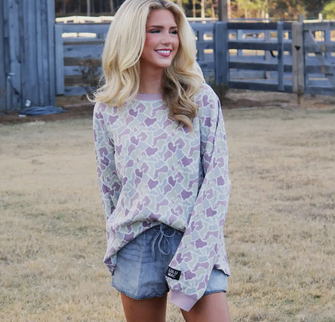 LULU MAC Camo Longsleeve Top