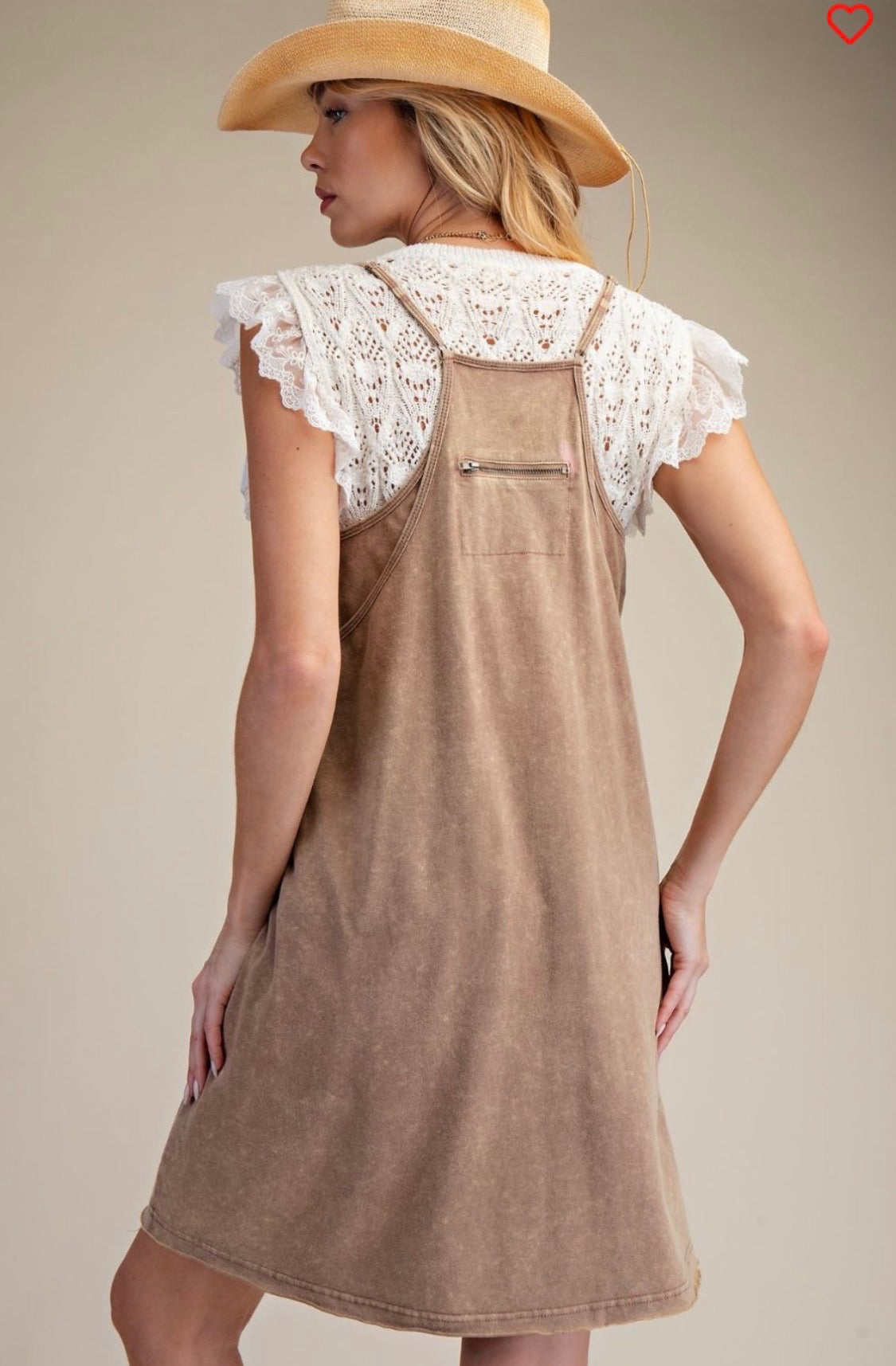 Mineral Washed Knit Short Romper