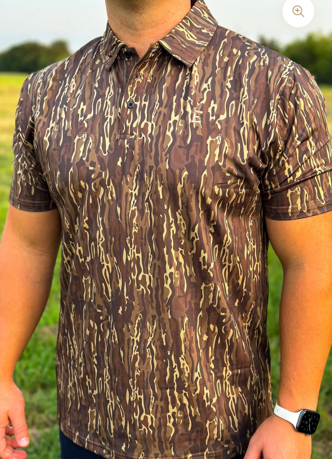 Embry Outdoors Camo Polo Top