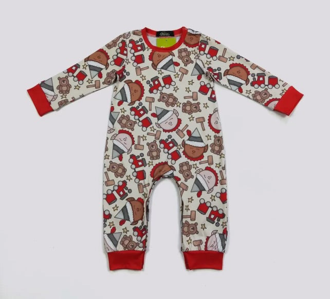 Santa’s helper boy romper