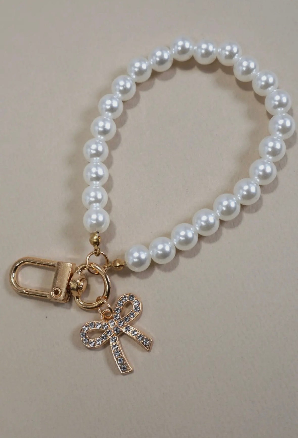 Bow Pearl Keychain
