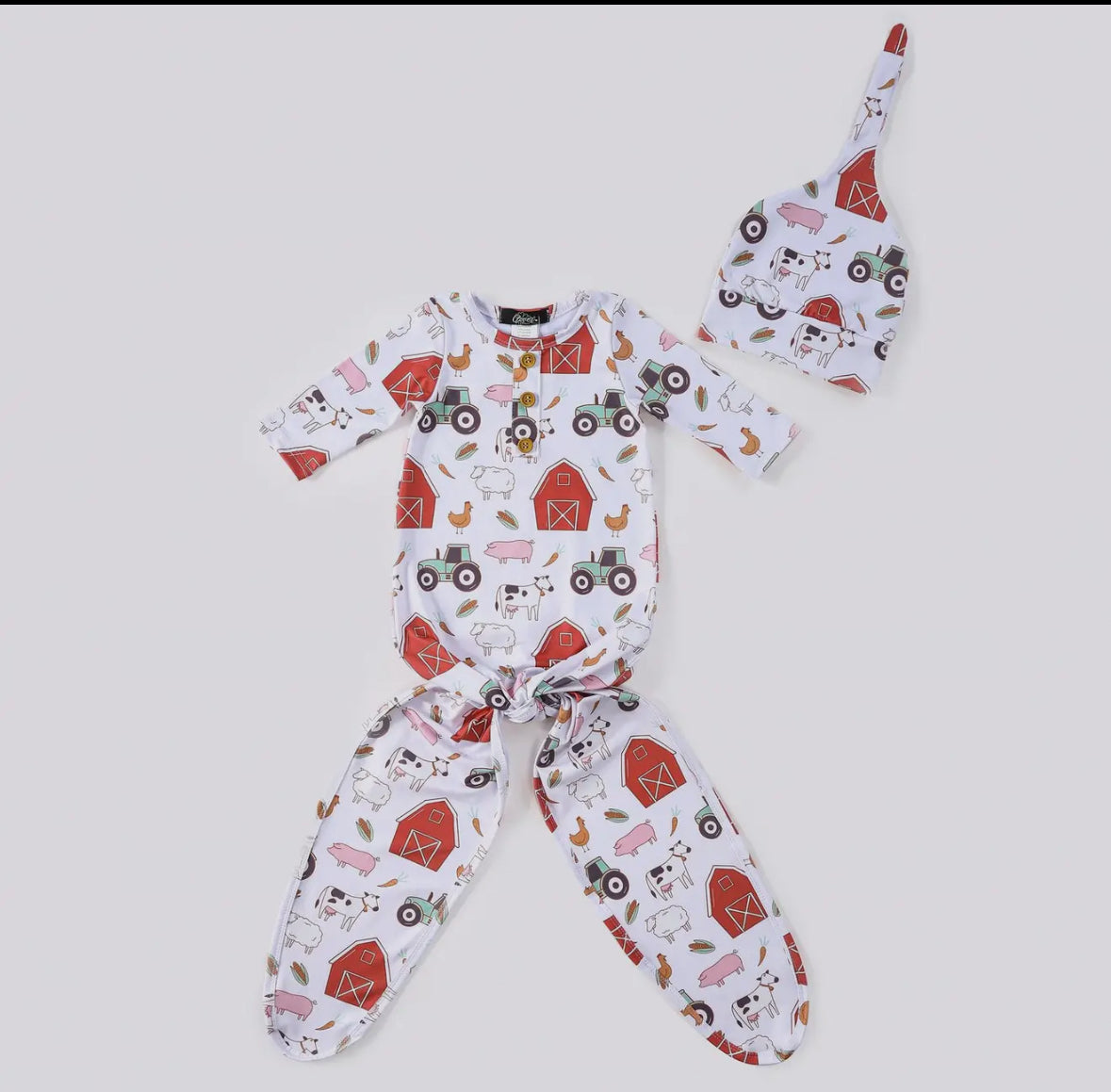 Barn Farm Baby Knotted Gown
