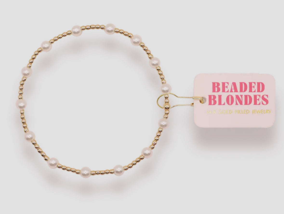 June Beaded Pearl Bracelet