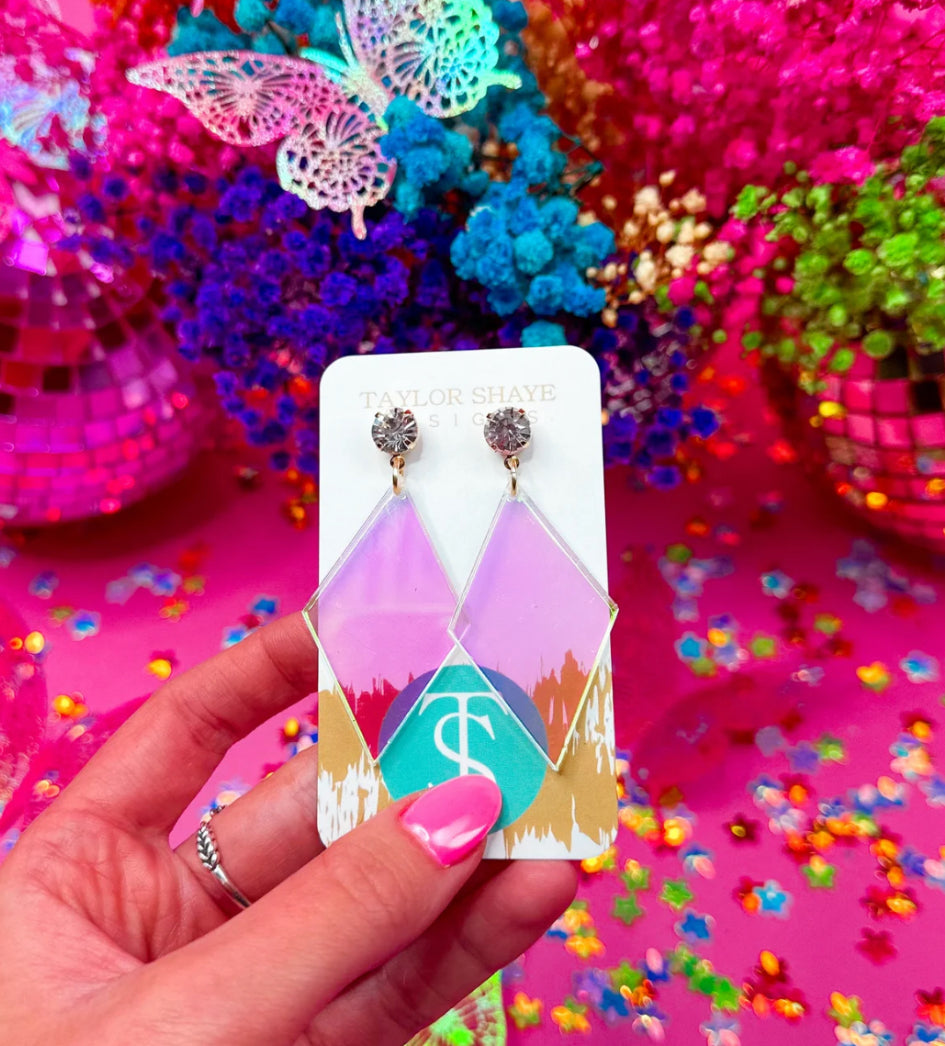 Taylor Shaye Iridescent Kingsley Drop Earrings