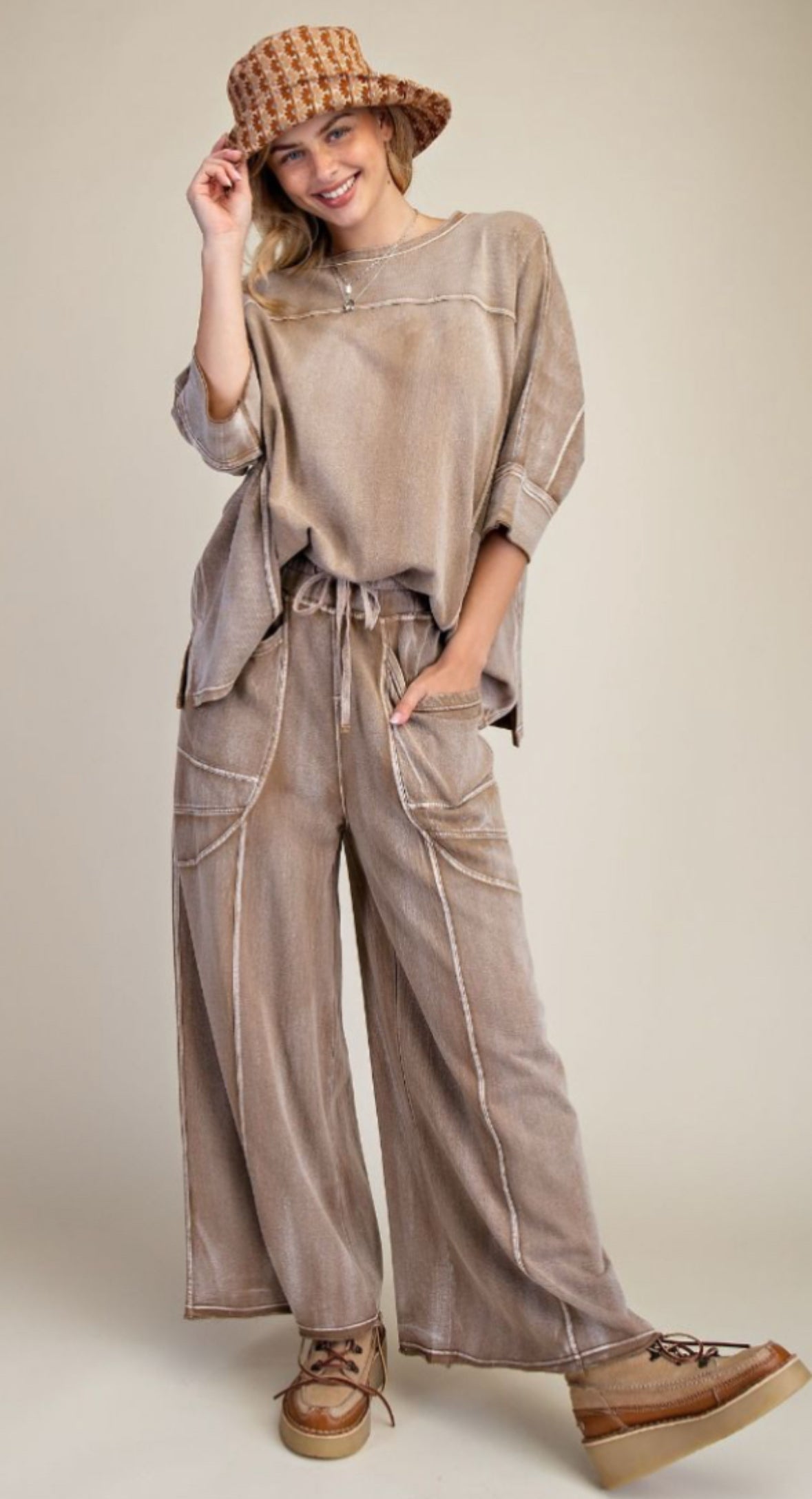 Monkey Washed Terry Knit Top