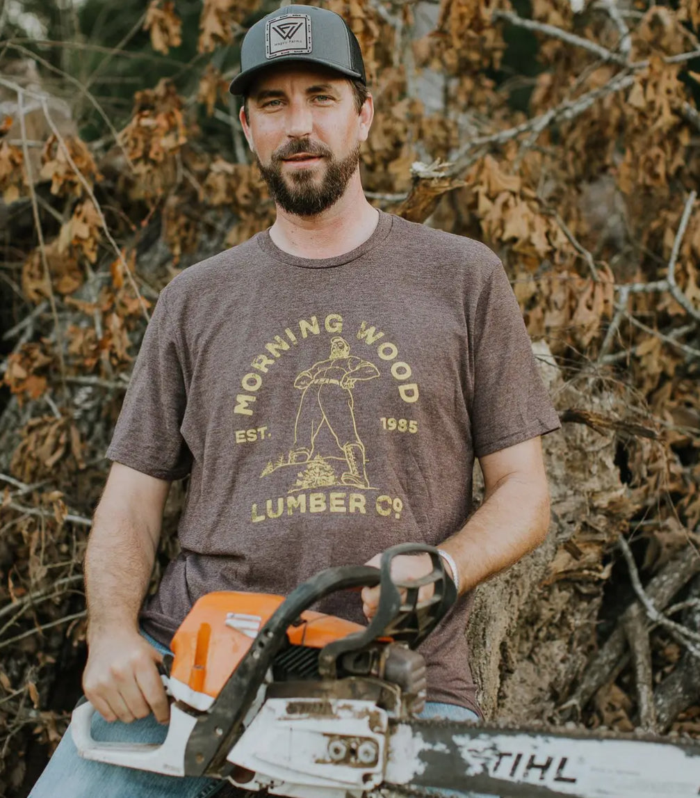 Morning wood men’s t-shirt