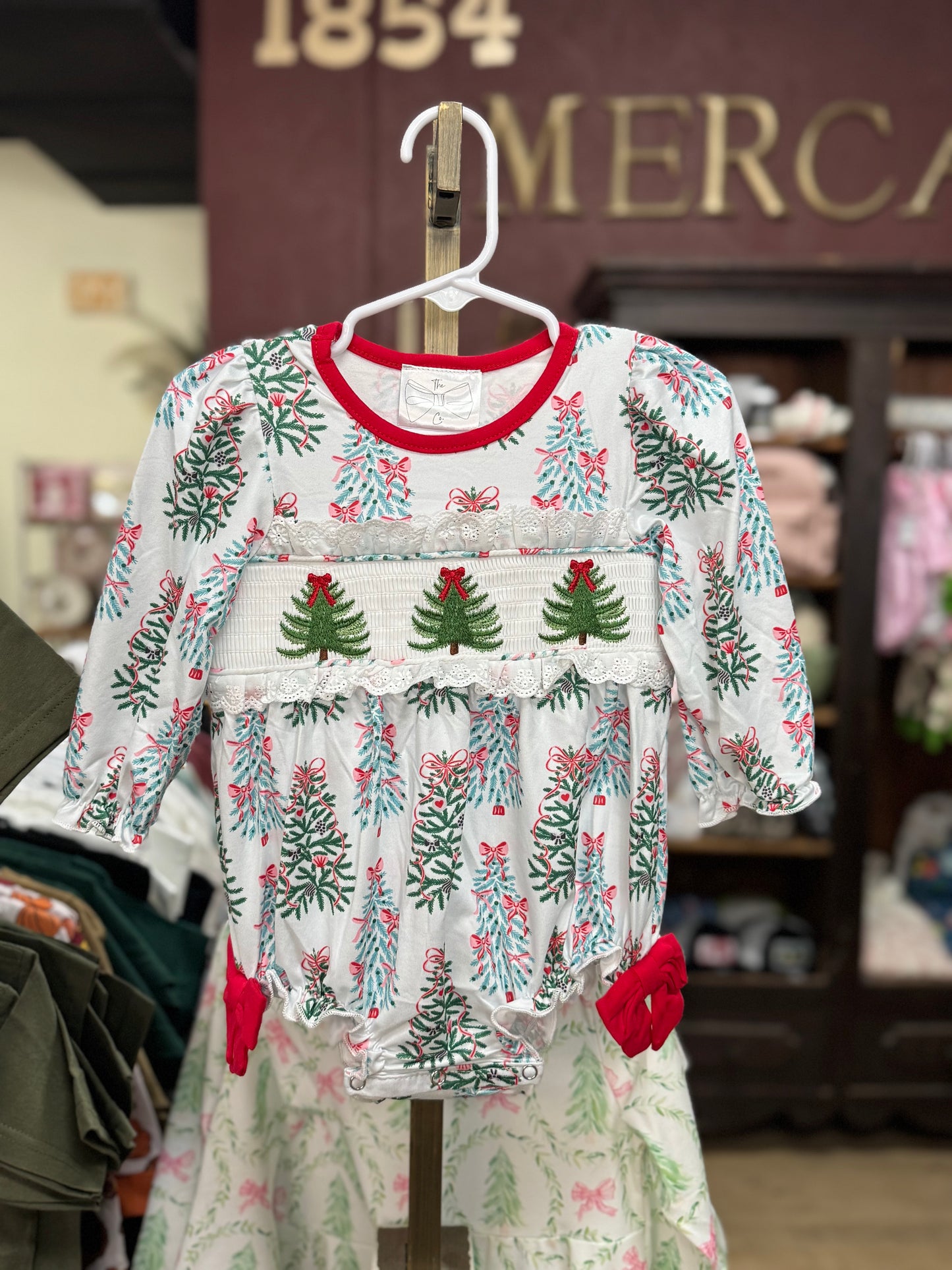 Baby Girl Christmas Tree Romper