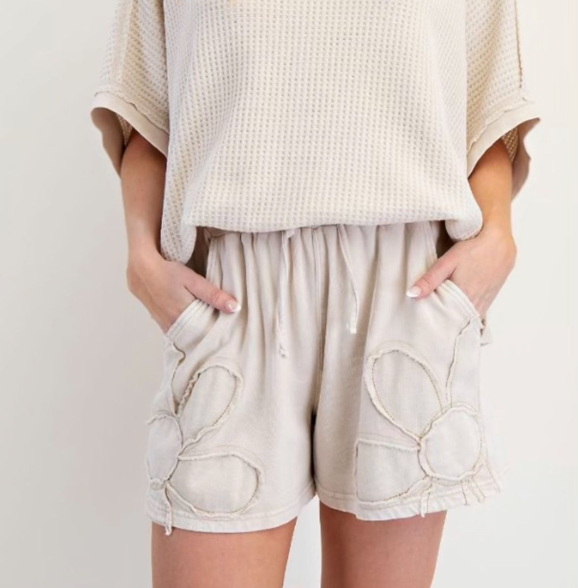Flower Patch Mineral Wash Shorts