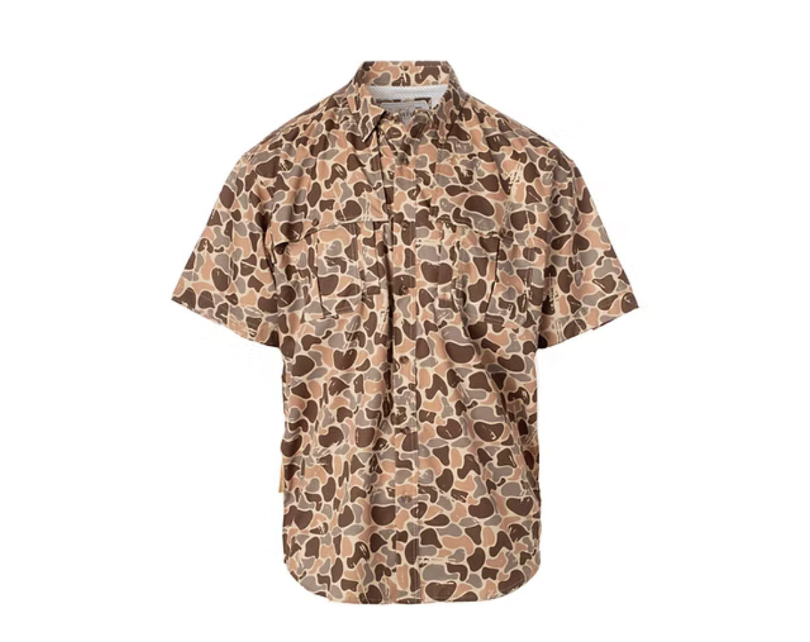 Men’s Orange Camo Button-up