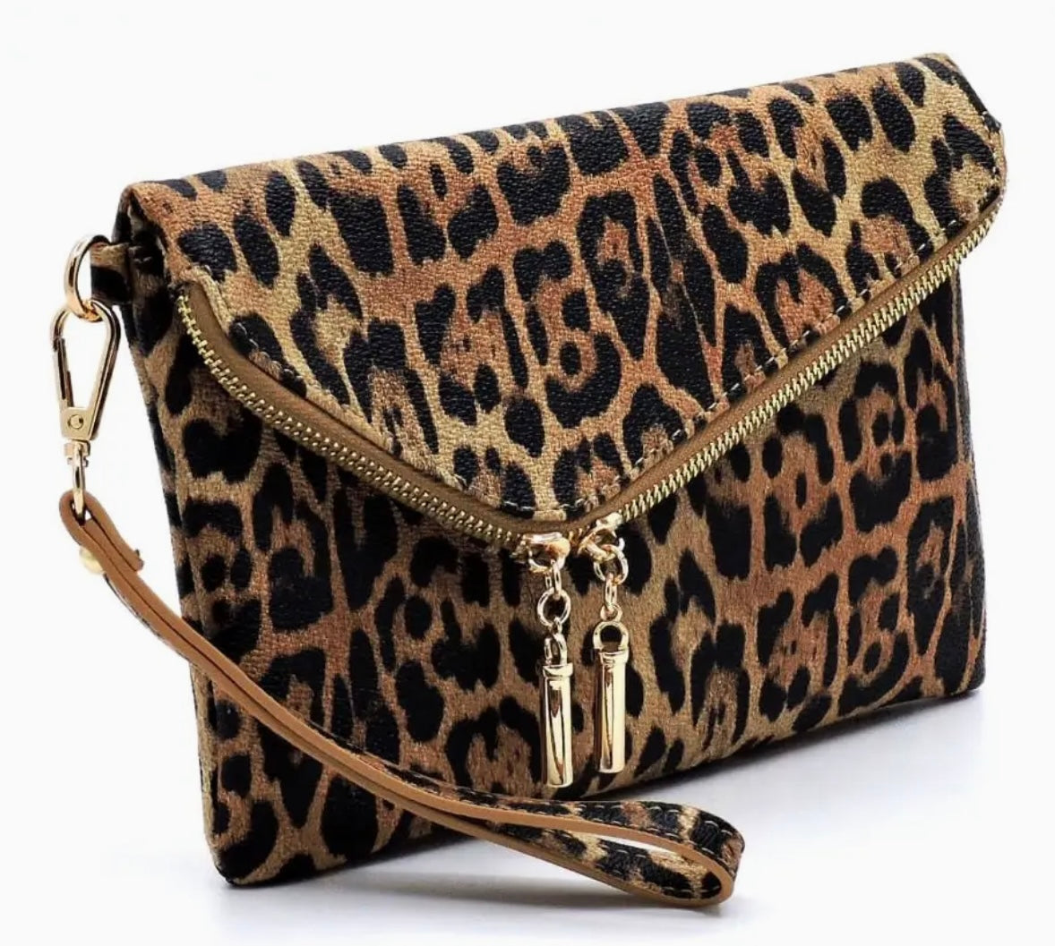 Sienna Leopard Print Envelope Crossbody Bag