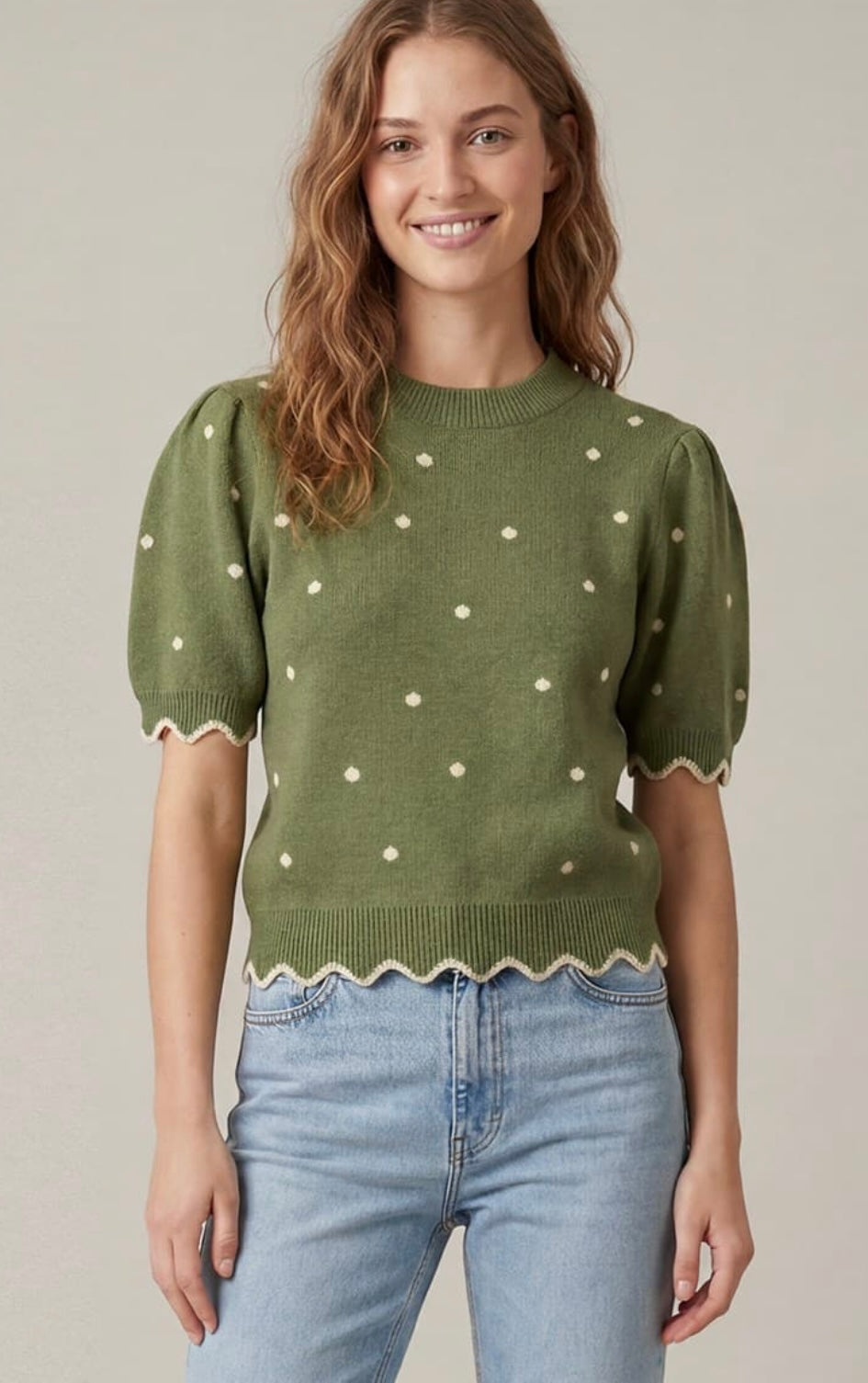 Polkadot Sweater Top