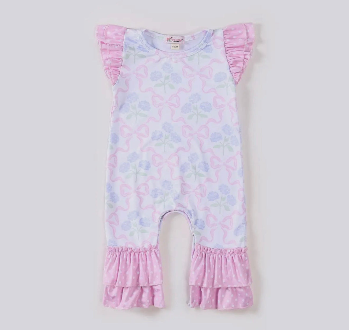 Hydrangea Coquette Baby romper