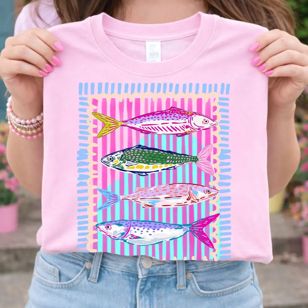 Preppy Fish Striped Tee
