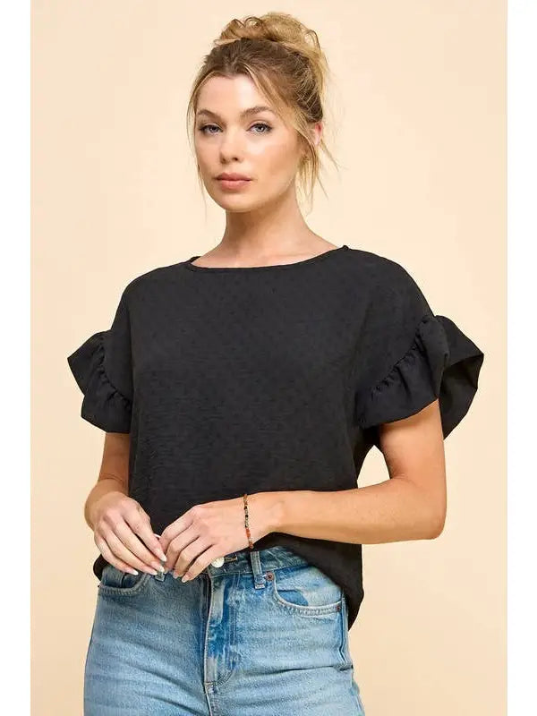 AirFlow Jacquard Drop Shoulder Top