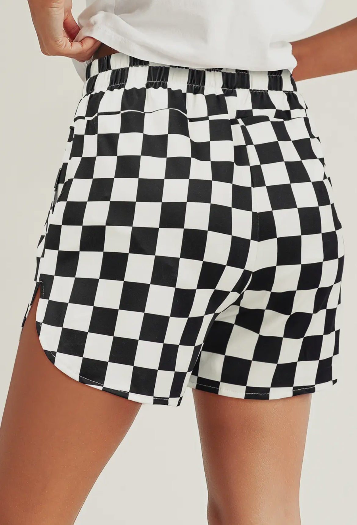 Checkered lounge shorts