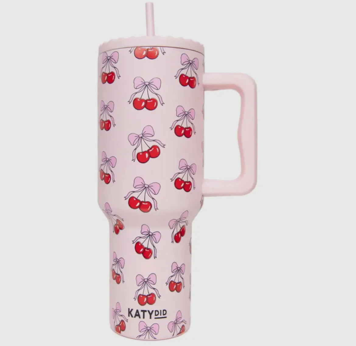 Pink Cherry Bow Tumbler