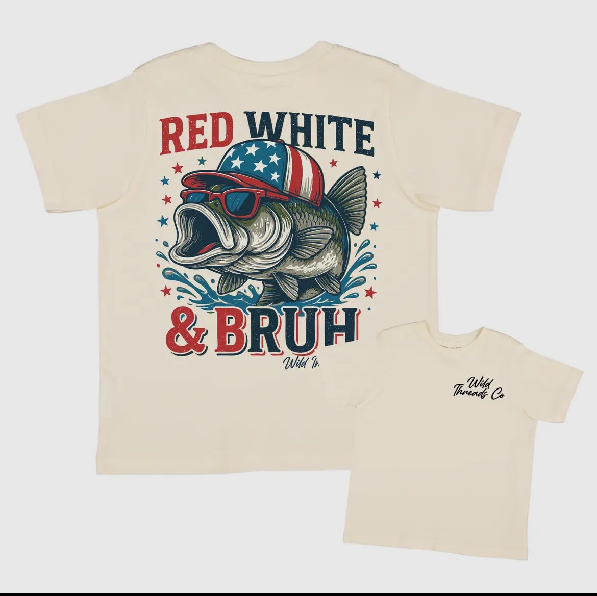 Red, White & Bruh Kids Tee