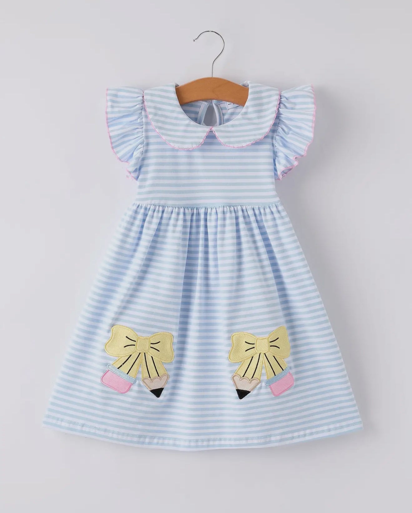 Little Girl Back to school plaid pencil dress