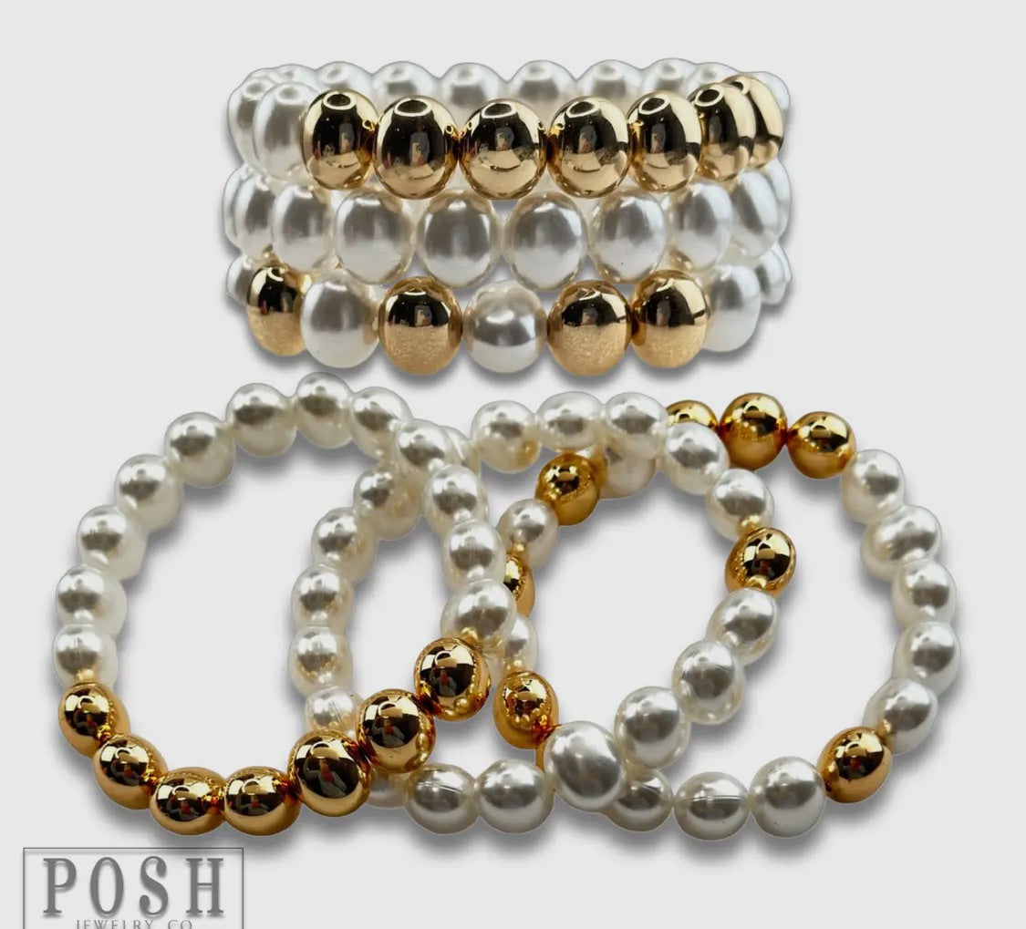POSH Pearl Beaded Bracelets