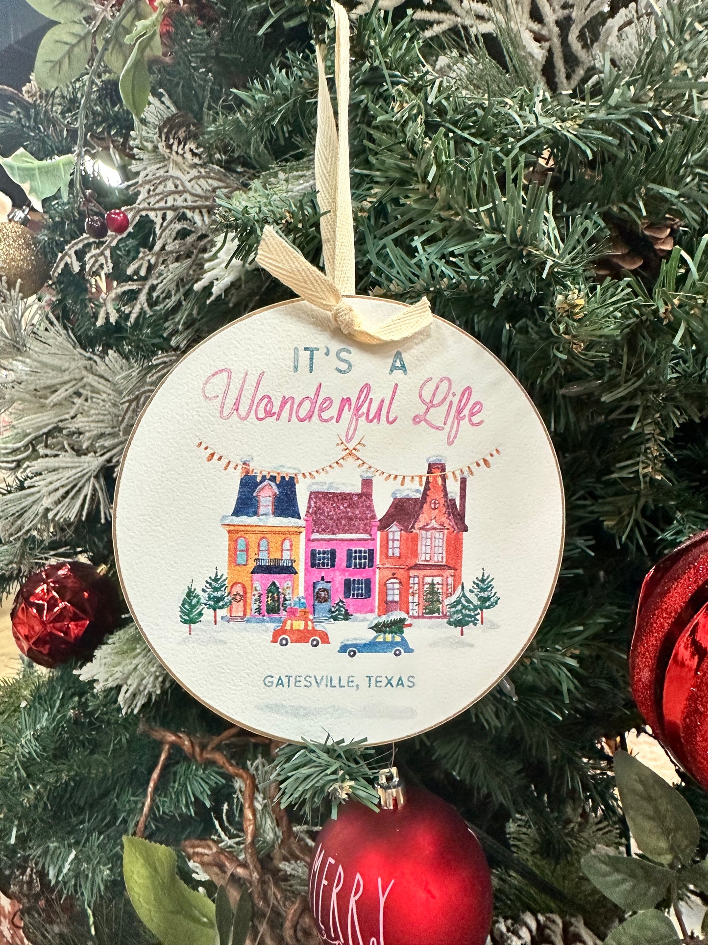 It’s A Wonderful Life Gatesville Tx Large Ornament