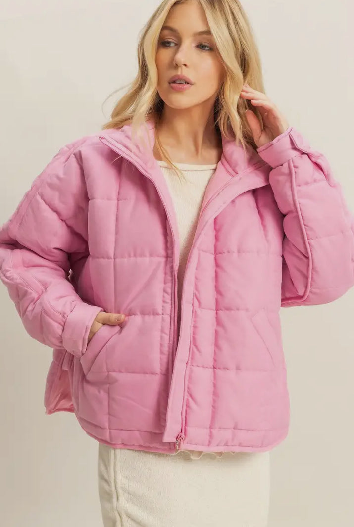 Pink Puffer Jacket