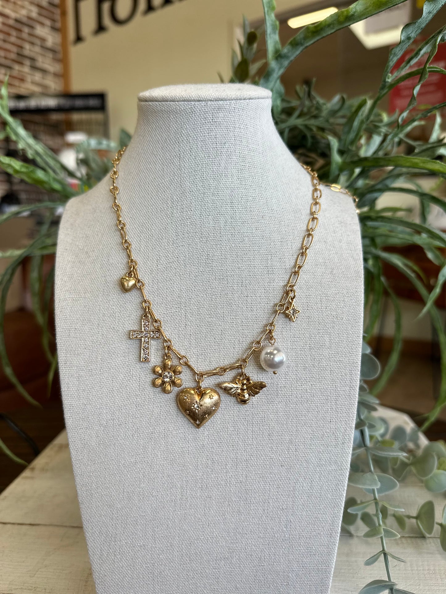 Gold Charm Necklace