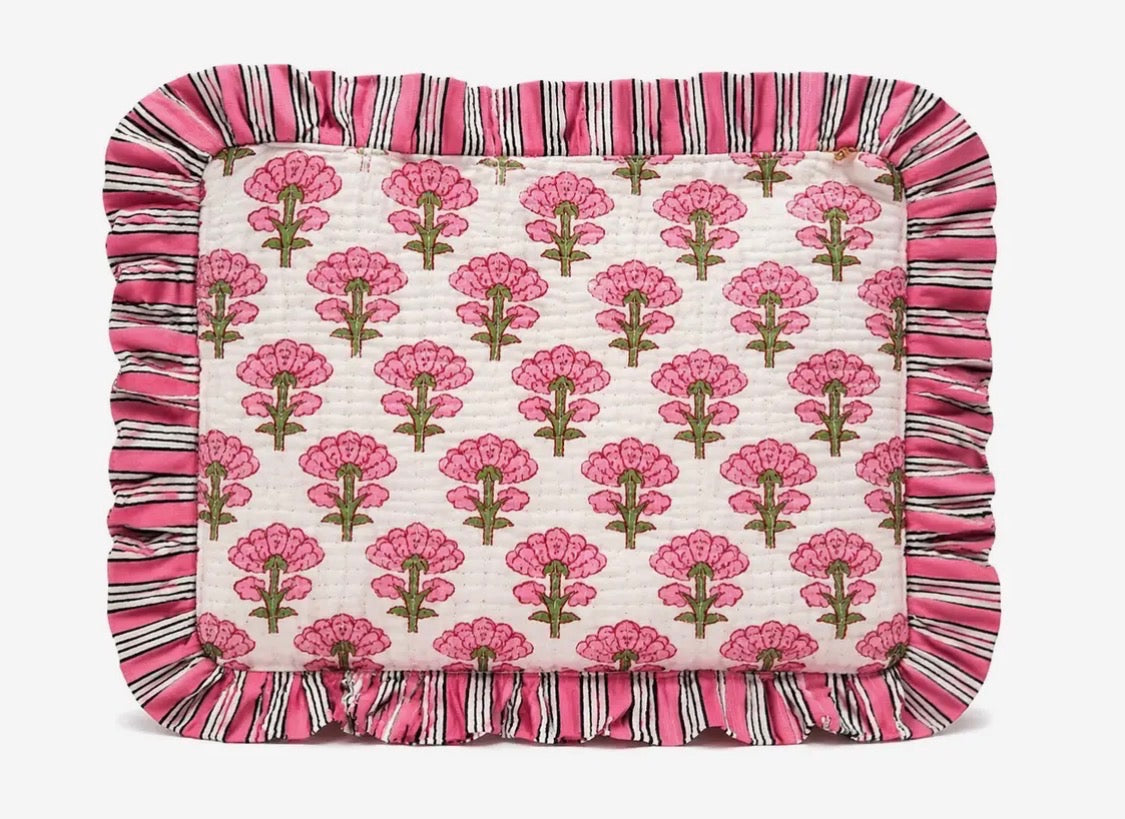 White Rose Garden Cosmetic Bag