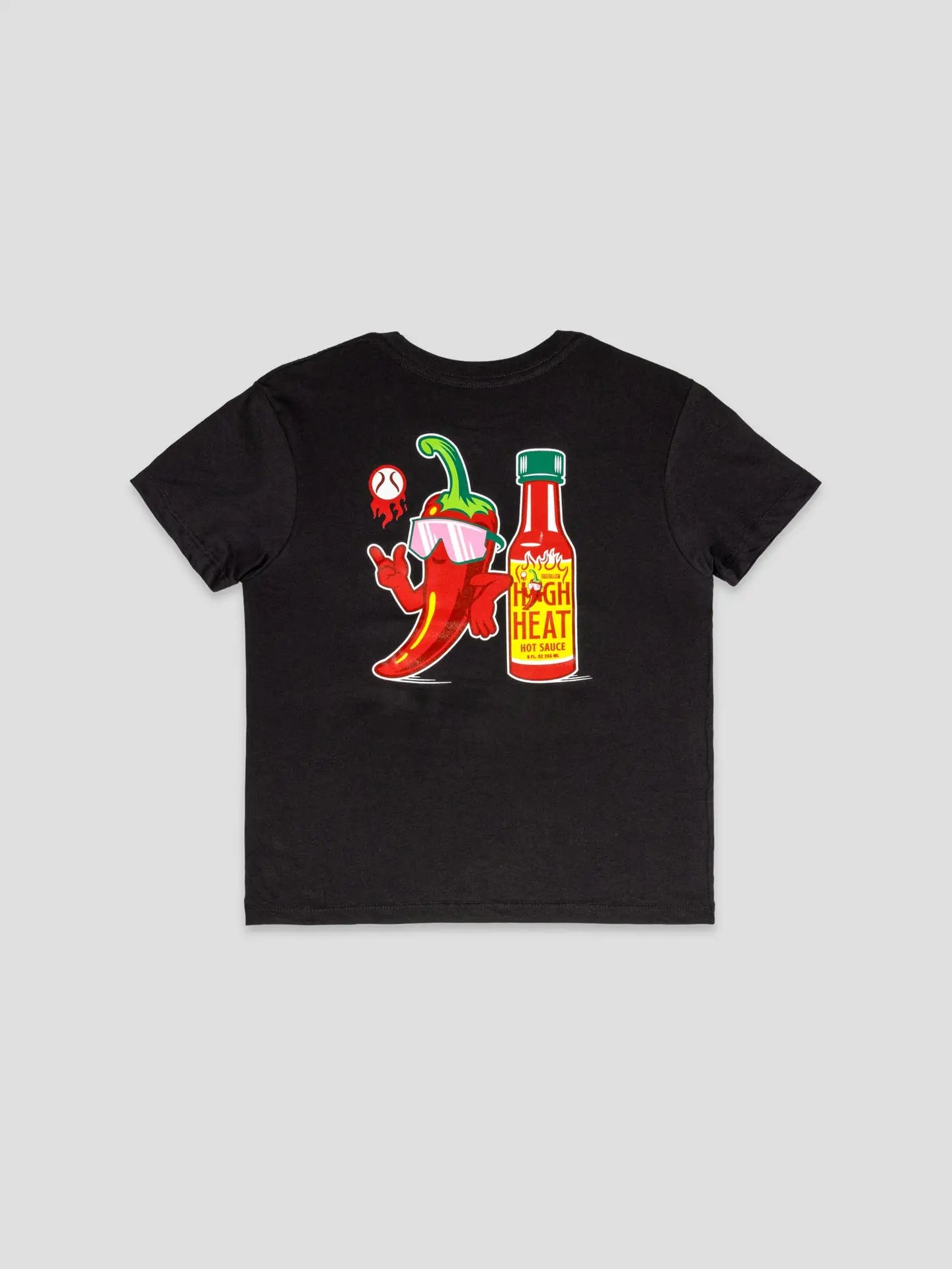 Baseballism Youth Boys High Heat Hot Sauce T Shirt