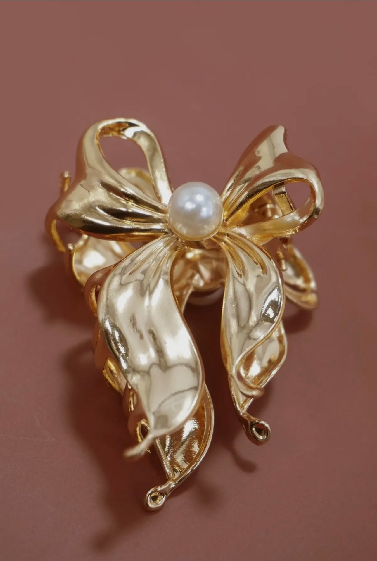 PEARL BOW ALLOY HAIR CLAW HAIR CLIP