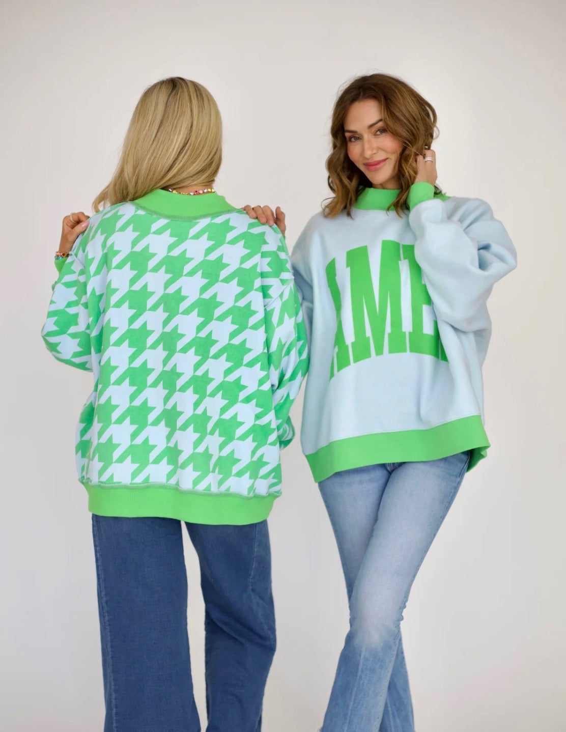 JUST AMEN 2 Sided Mock Nek Sweatshirt