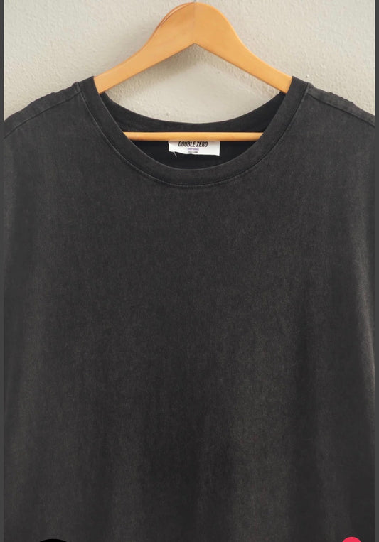 Mineral Washed Cap Sleeve Midi Dress