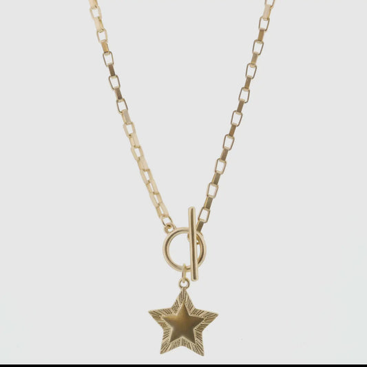 Gold Star Hook Necklace