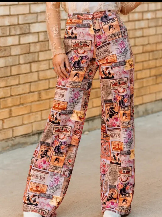 Rodeo College Wide Leg Trousers