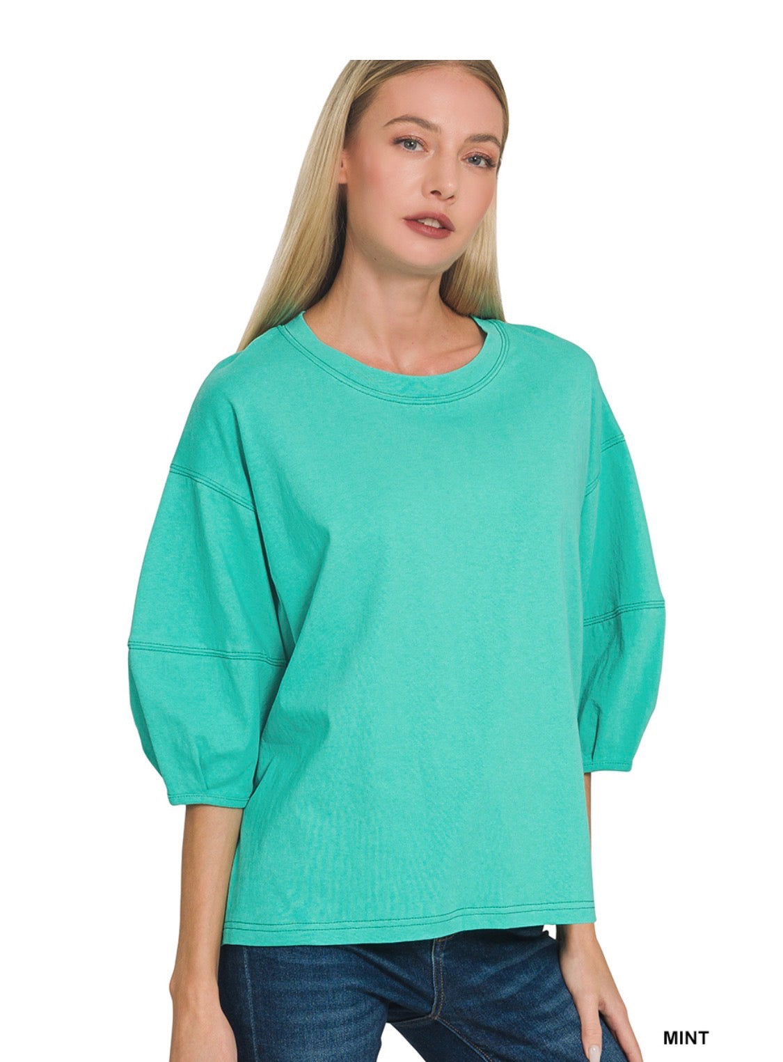 3/4 Puff Sleeve Top