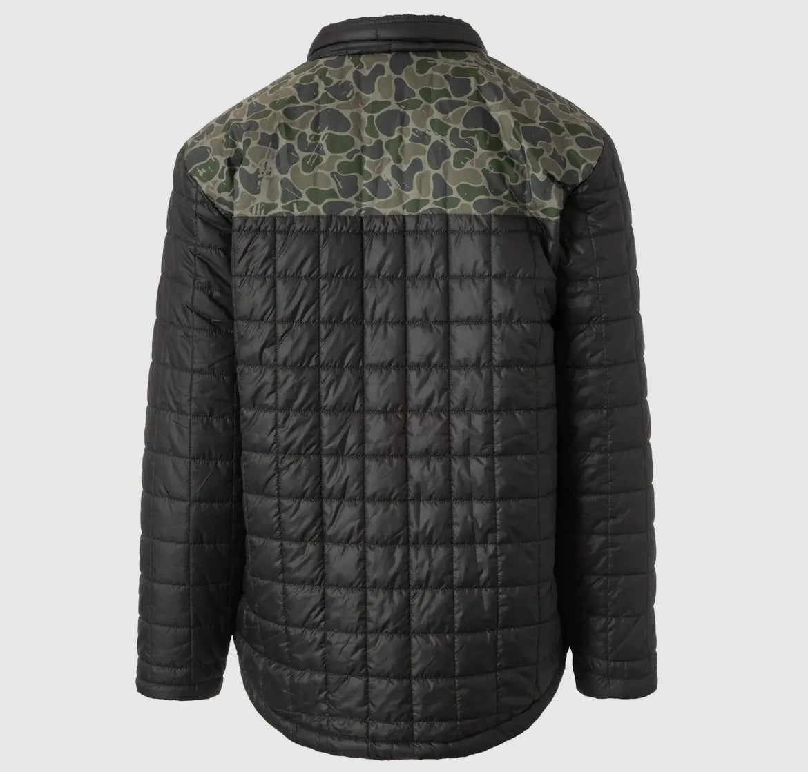Men’s Black and Camo Puffer Jacket