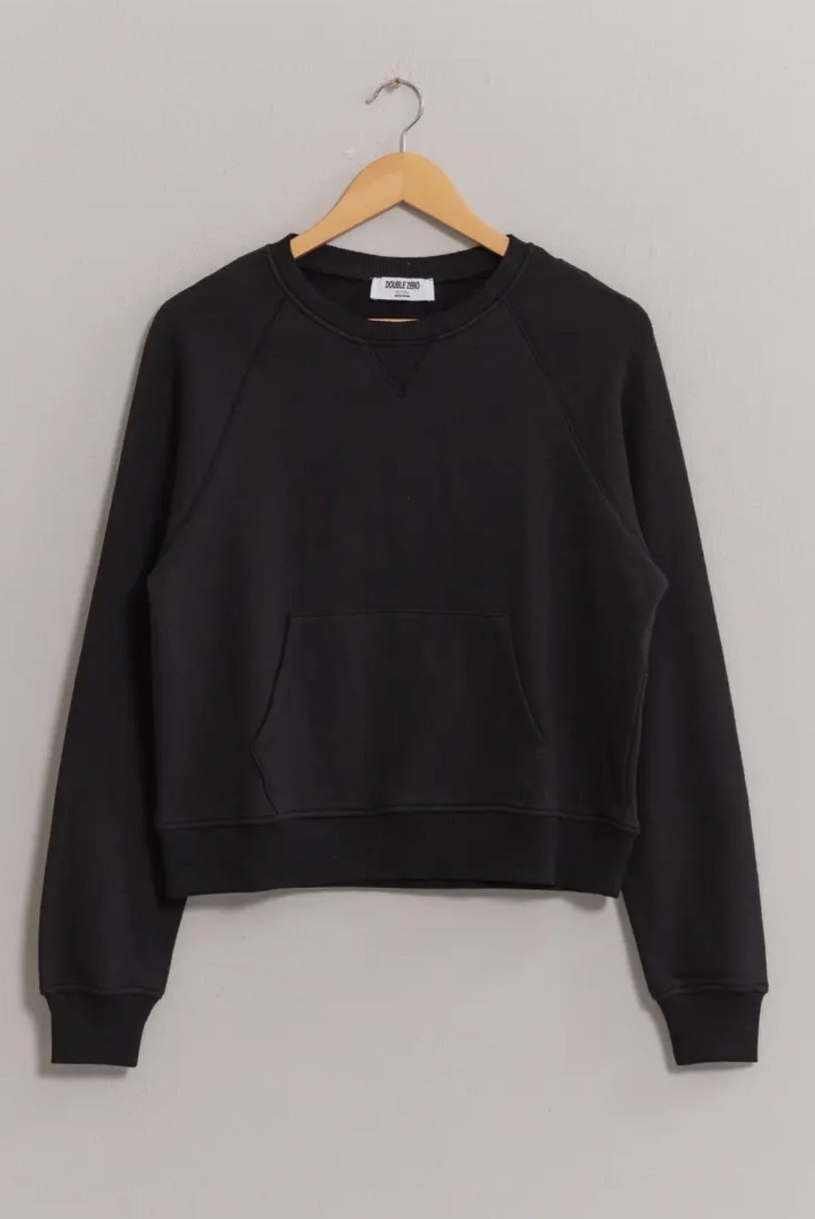 Black and Navy Long Sleeve Sweatshirt with Pockets