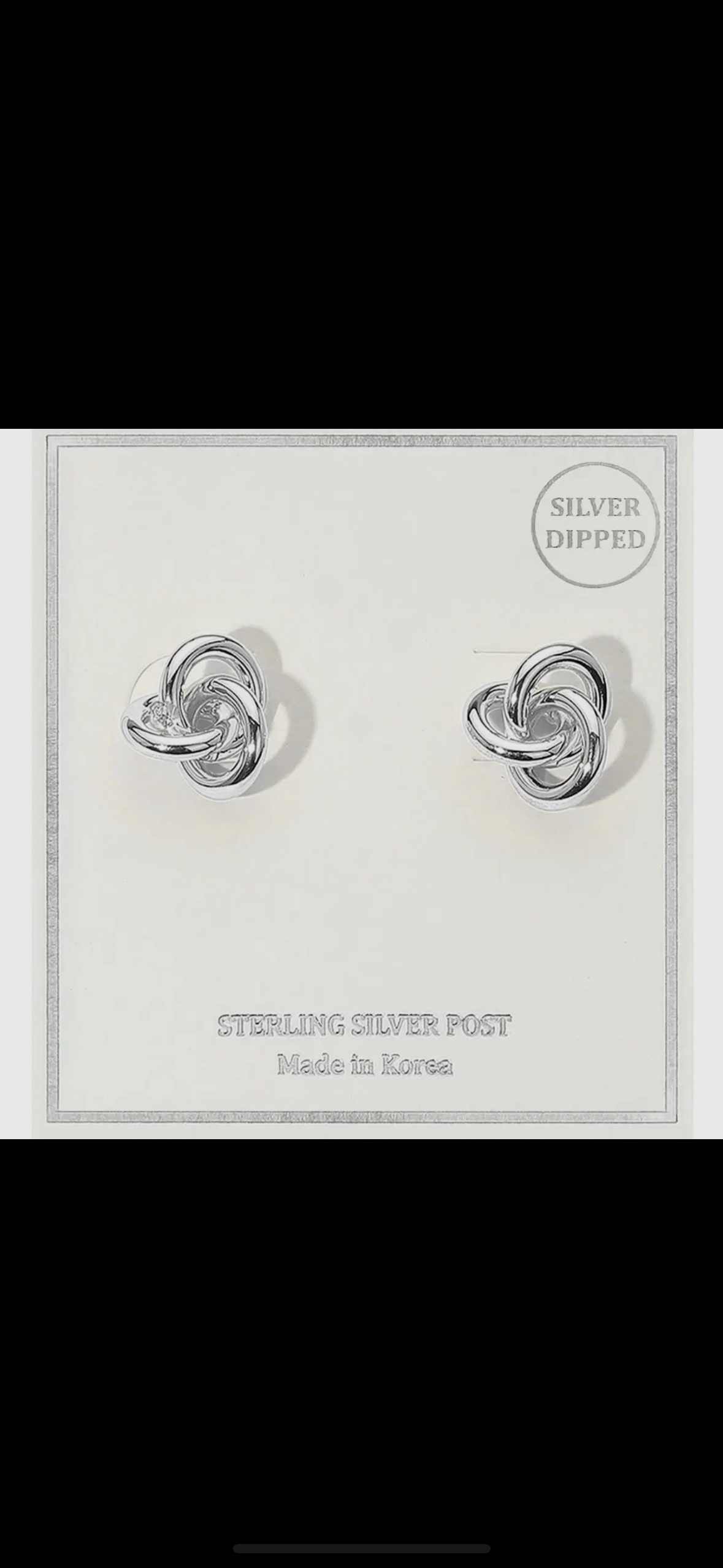Silver Knot Earrings