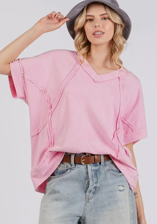 Mineral Wash Vintage Seam Tee