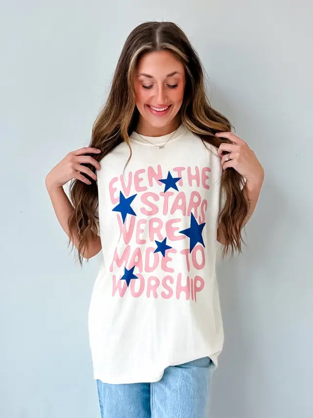 Even The Stars Were Made To Worship Comfort Colors Tee