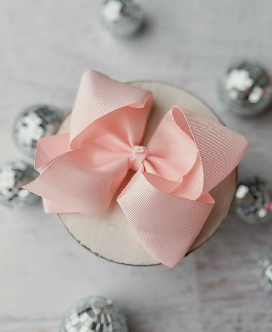 Light pink hair bow