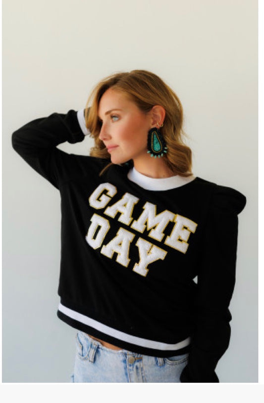 ￼Game Day Long Sleeve Puff Sweater