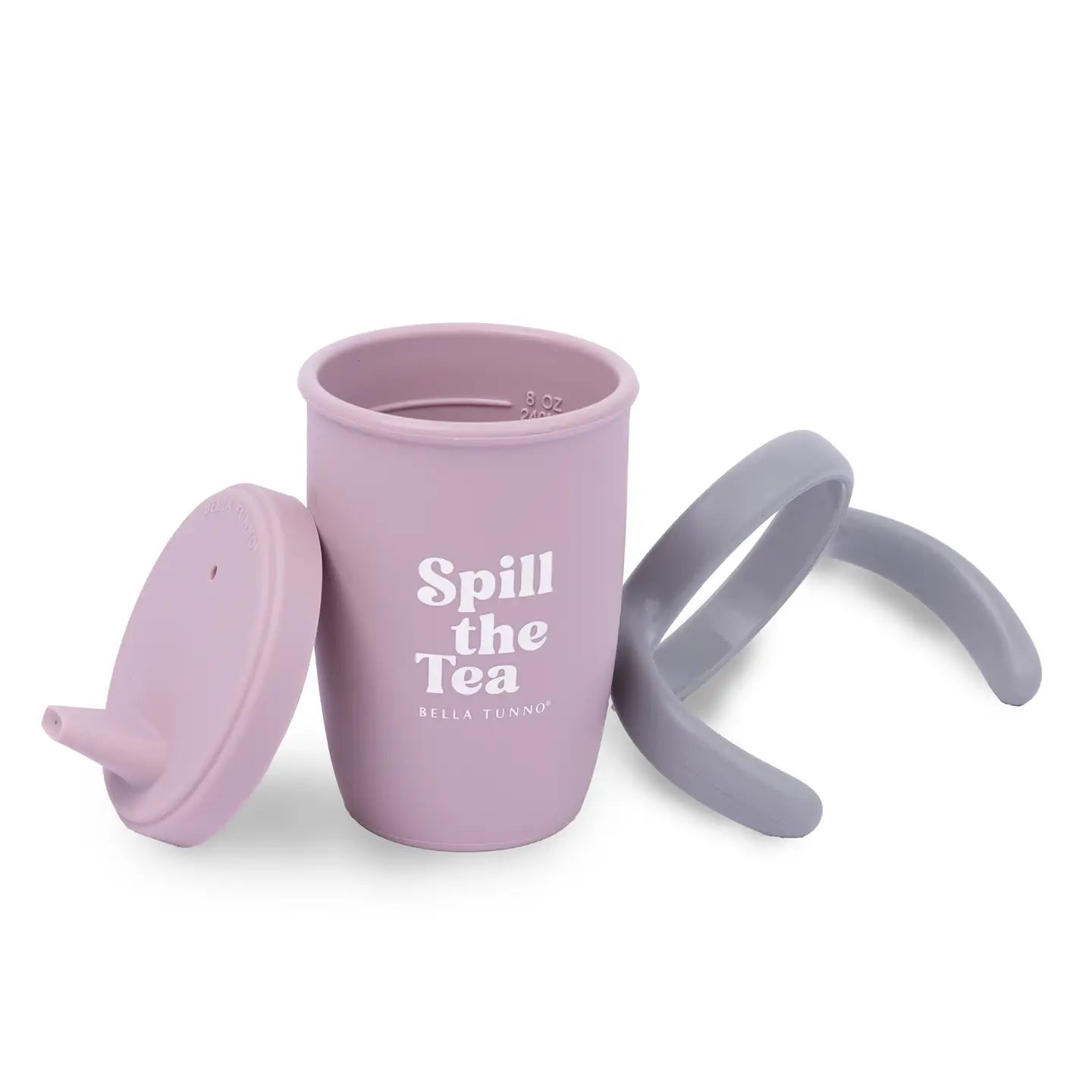 Bella Tunno "Glass half full club" "Spill the tea" "I like big cups" Sippy Cup